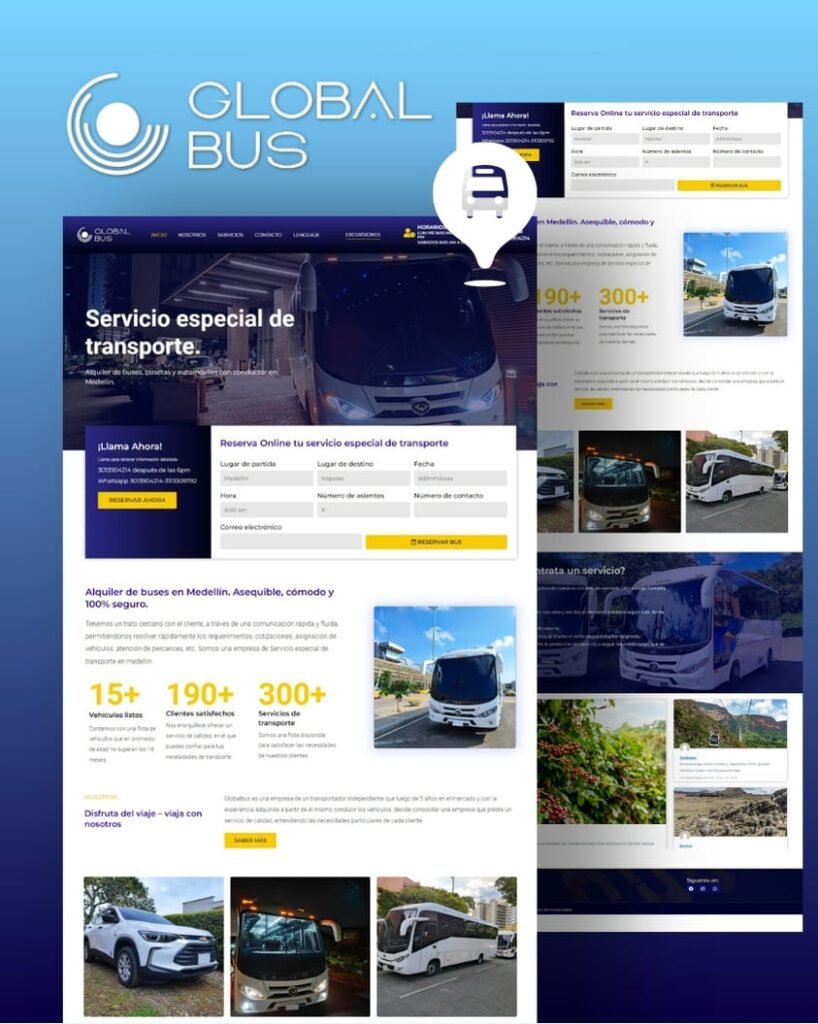 Globalbus medellin - Diseño de paginas web - Ivan Studio